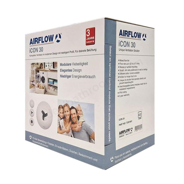 Airflow iCON 30 Basic Mixed Flow Fan | 240V | Surface or Recessed