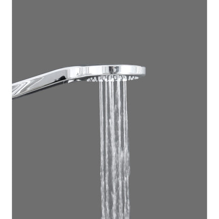 Euroshowers Thermostatic Shower System | Adjustable Rail 790–1280mm | Overhead & Handheld | Chrome or Black