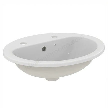 Armitage Shanks Orbit 21 550mm Inset Basin With 2 Tapholes, Overflow And Chainstay Hole