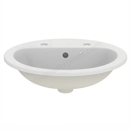 Armitage Shanks Orbit 21 550mm Inset Basin With 2 Tapholes, Overflow And Chainstay Hole