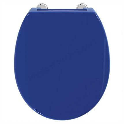 Armitage Shanks Contour 21 Toilet Seat & Cover - Blue | Top Fix Hinges | BS1254 Standard