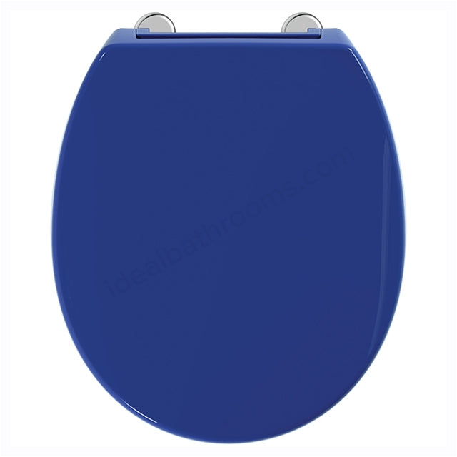 Armitage Shanks Contour 21 Toilet Seat & Cover With Top Fixing Hinges, Blue
