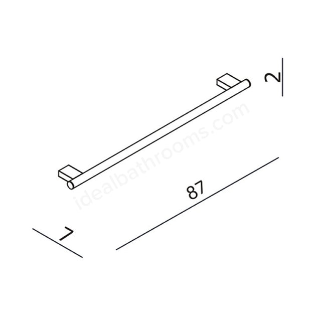 Roca Urban 800mm Single Towel Rail - Chrome