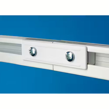 Euroshowers Professional Rigid Shower Curtain Track | 3m White Aluminium | Corner Bath Rail