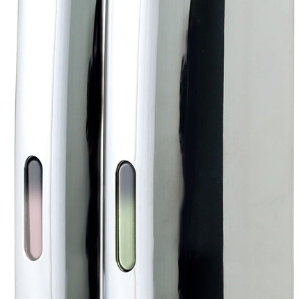 Euroshowers Tall Round Gel Dispenser | Double | Chrome or White | 2 x 380ml