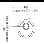 900mm x 900mm