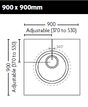 Impey Aquadec Easy Fit 900mm x 900mm