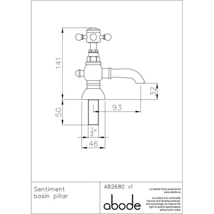 Abode Sentiment Basin Pillar Taps