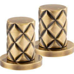 Abode Kite Traditional Bath Filler with Panel Valves - Chrome Antique Brass