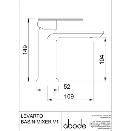 Abode Levarto Basin Mixer 5 Colour Options