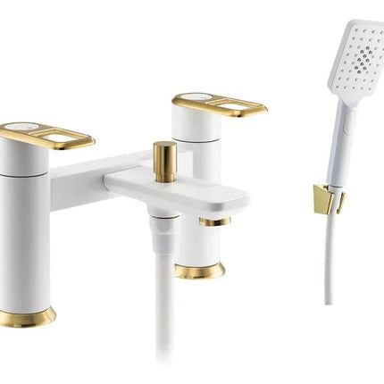 Abode Levarto Bath Shower Mixer Tap - 5 Finishes Available Matt White Brass