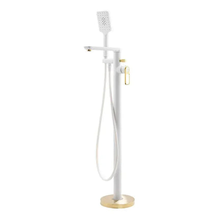 Abode Levarto Freestanding Bath Shower Mixer Tap - 5 Finishes Matt White Brass