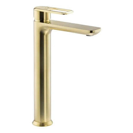 Abode Levarto Tall Basin Mixer Tap for Countertop Basins - 5 Finishes Brushed Brass