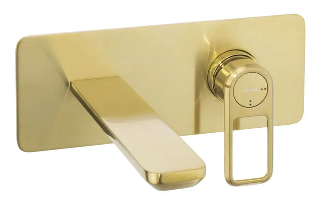 Abode Levarto Wall Mounted Bath/Basin Mixer Tap - 5 Finishes Brushed Brass