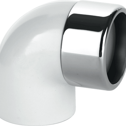 McAlpine 90° Bend | Chrome Plated Brass Compression x ABS Solvent Weld | 1¼" & 1½"