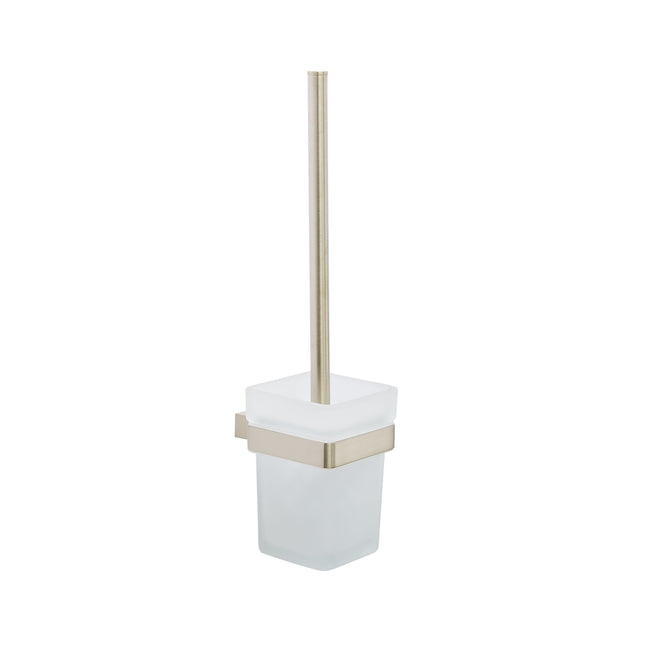 Kartell Premium Toilet Brush Set | Brushed Nickel | ACC328