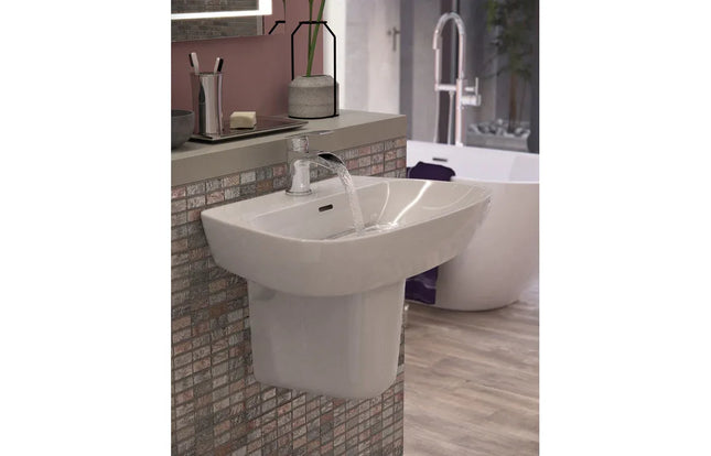 Cypress 600x400mm 1TH Basin & Full Pedestal
