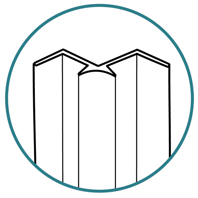 Wetwall Mermaid Trims - Edge Profiles & Corner Seals for Mermaid Collection Internal Corner