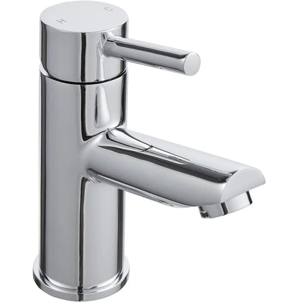 Aztec Mono Basin Mixer with Push Waste | Chrome | Modern Geometric Design