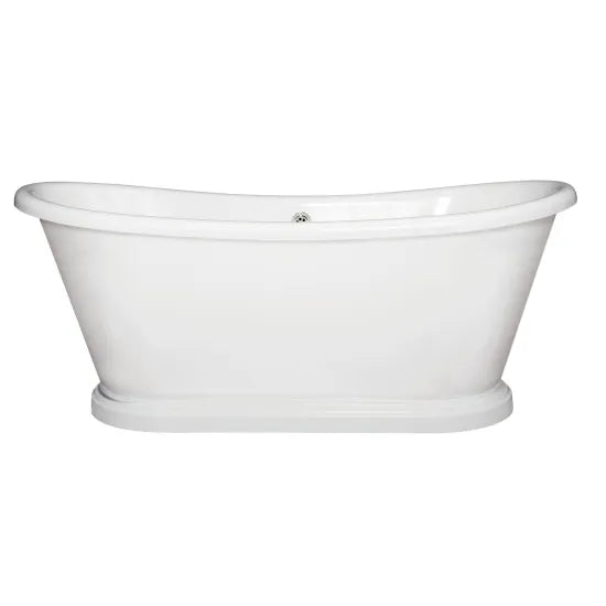 BC Designs Boat Bath 1580mm Freestanding | Gloss White | Acrymite Acrylic