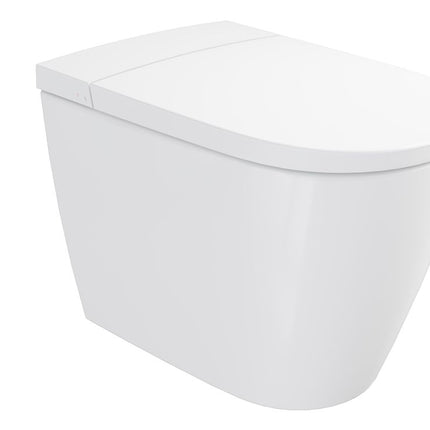 White Back To Wall toilet on a white background
