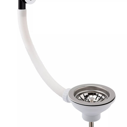 90mm Basket Strainer Waste for Fireclay Sinks with Overflow – Chrome, Brushed Brass & Brushed Pewter | BC Sanitan