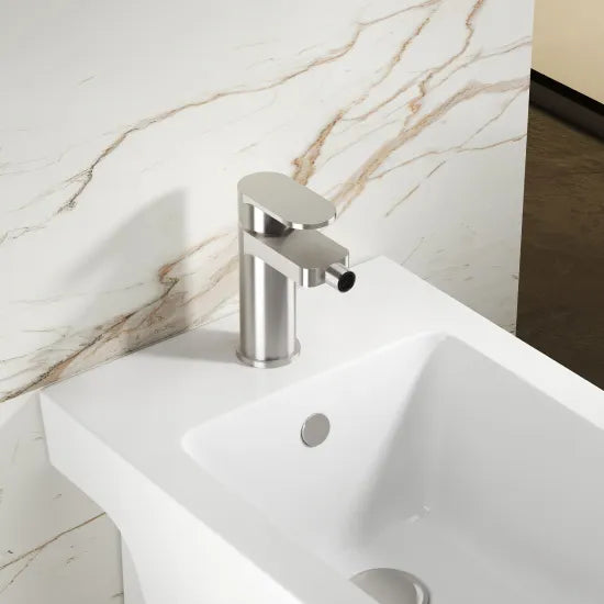 Nuie Binsey Bidet Mono Tap with Pop-Up Waste - Chrome Finish