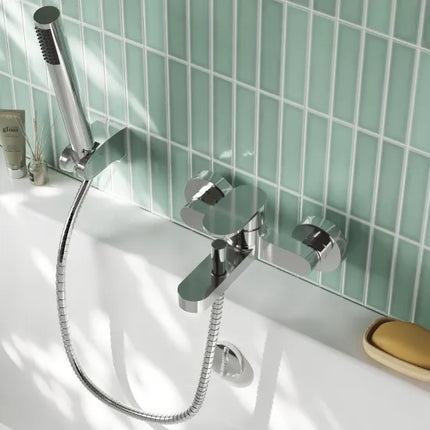 Nuie Binsey Wall Mounted Bath Shower Mixer - Chrome Finish