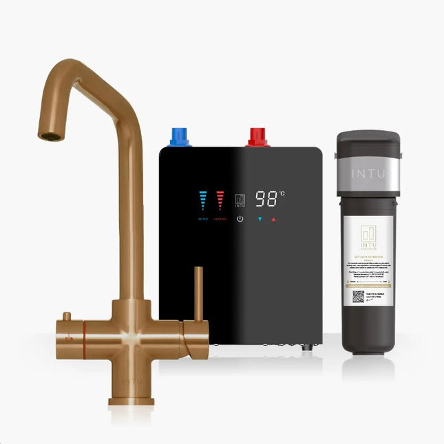 Brewmaster 4-in-1 Square Neck Boiling Water Tap with Digital Tank