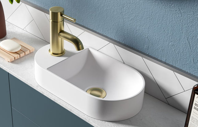 Mallory 380x200mm Mini Resin Washbowl - White