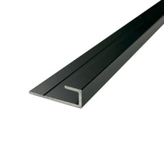 Wetwall Alloy Trims - Premium Edge Profiles & Corner Seals for Alloy Collection Matt Black End Cap 2440mm