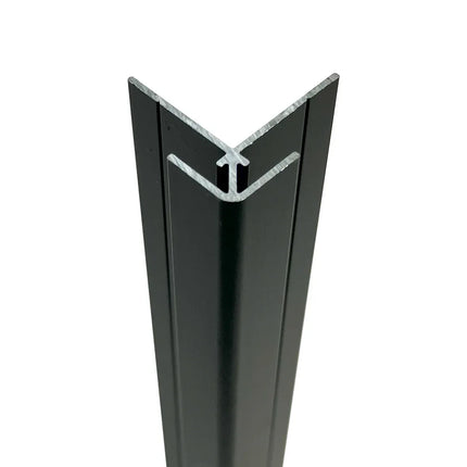 Wetwall Alloy Trims - Premium Edge Profiles & Corner Seals for Alloy Collection Matt Black External Corner 2440mm