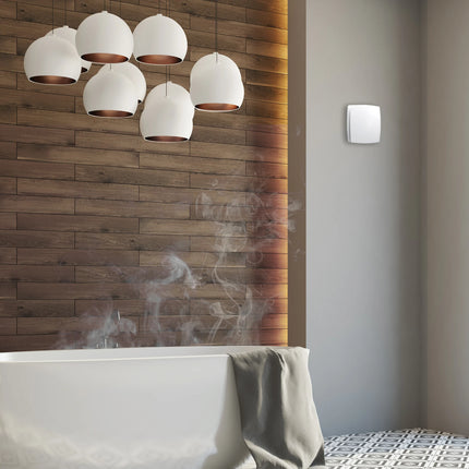 hib Breeze Bathroom Extractor Fan - White - timer and humidity sensor