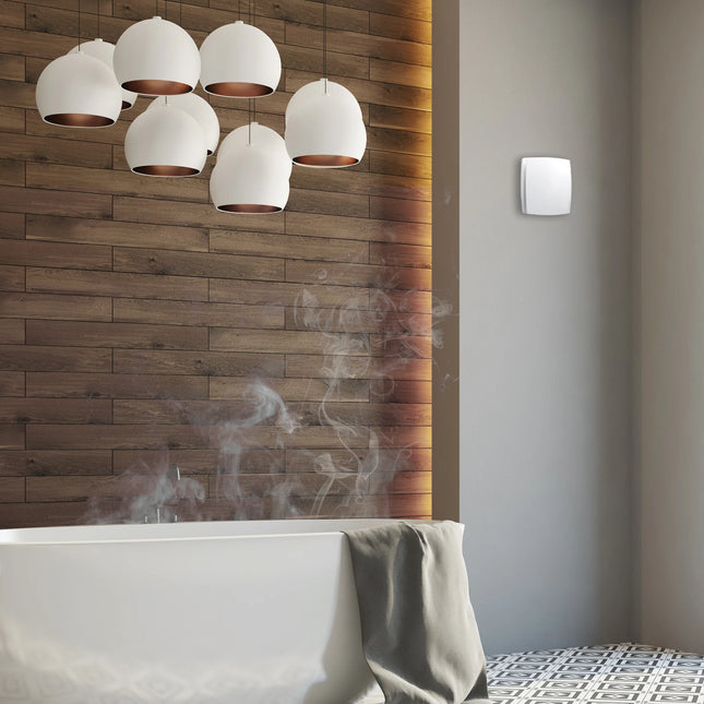 hib Breeze Bathroom Extractor Fan - White - timer and humidity sensor