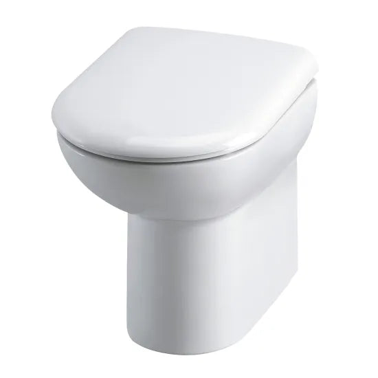 Hudson Reed Back To Wall Comfort Height Round Toilet Pan With Soft Close Seat