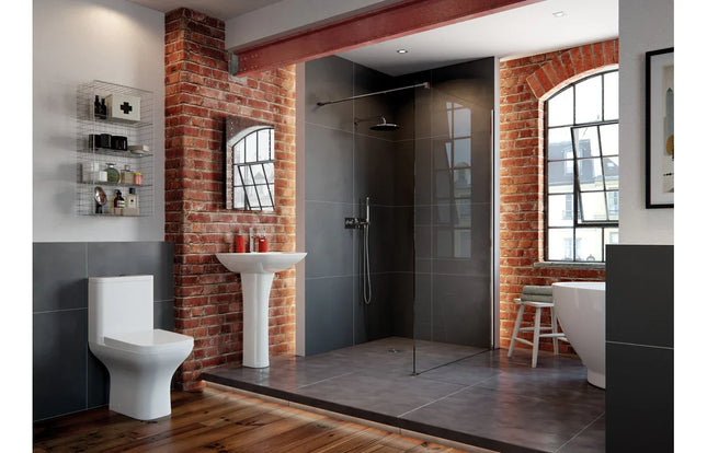 Sondrio Basin and Full Pedestal - White | 1 Tap Hole | 560x450mm | Lifetime Guarantee