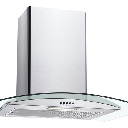 Candy 60cm Curved Glass Chimney Cooker Hood Stainless Steel - 435m³/h Extraction