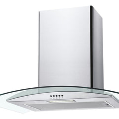 Candy 60cm Curved Glass Chimney Cooker Hood Stainless Steel - 435m³/h Extraction