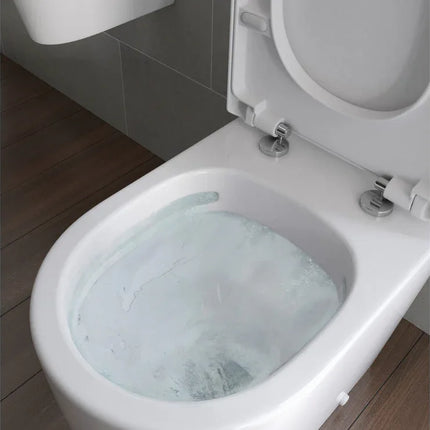 Coniston Rimless Back to Wall Comfort Height WC with Soft Close Seat