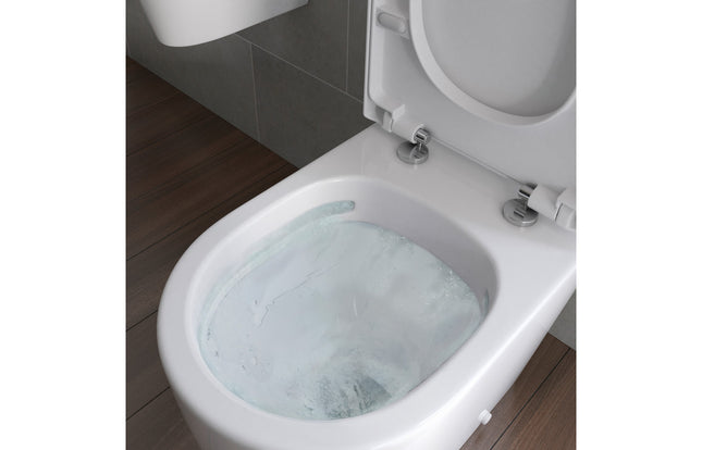 Coniston Rimless Close Coupled Open Back WC & Soft Close Seat