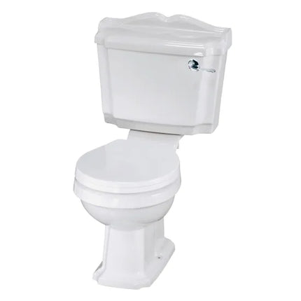 Nuie Legend Traditional Close Coupled Toilet — White Vitreous China, Cistern & Seat Included