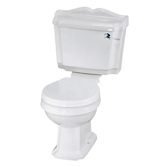 Nuie Legend Traditional Close Coupled Toilet — White Vitreous China, Cistern & Seat Included