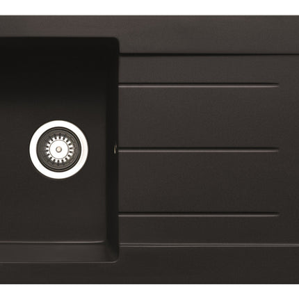 Prima Compact Granite 1 Bowl & Drainer Inset Kitchen Sink | 860x500mm | 5 Matt Colours | 20-Year Guarantee