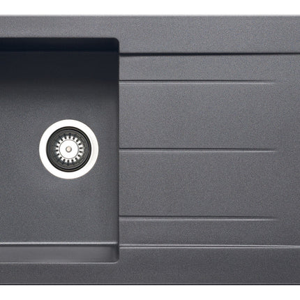 Prima Compact Granite 1 Bowl & Drainer Inset Kitchen Sink | 860x500mm | 5 Matt Colours | 20-Year Guarantee