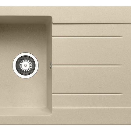 Prima Compact Granite 1 Bowl & Drainer Inset Kitchen Sink | 860x500mm | 5 Matt Colours | 20-Year Guarantee