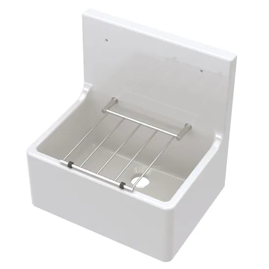 Nuie Single Bowl 515 x 535 x 393mm Fireclay White Cleaner Sink