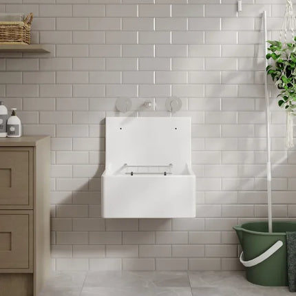 Nuie Single Bowl 515 x 535 x 393mm Fireclay White Cleaner Sink