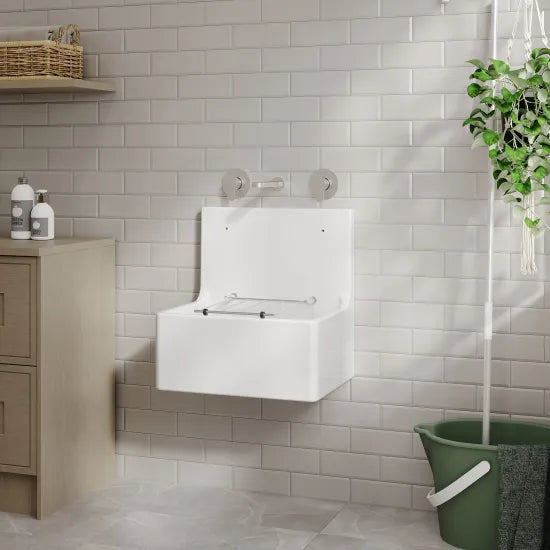 Nuie Single Bowl 515 x 535 x 393mm Fireclay White Cleaner Sink