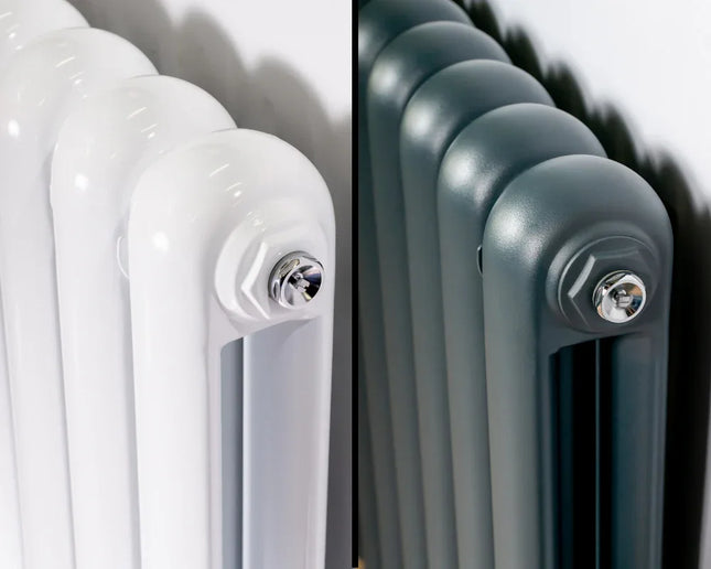 Cassius Vertical Radiator 3 Sizes, 2 Colours 510w x 1800h 7344 BTU's 2153 Watts White Gloss