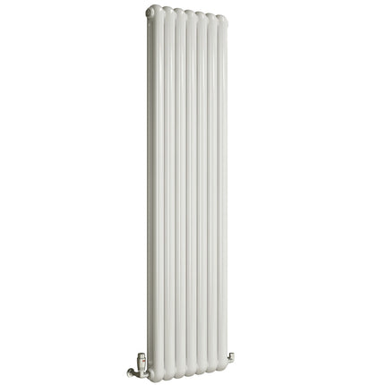 Cassius Vertical Designer Radiator - White & Anthracite - 1800mm x 230mm, 370mm & 510mm